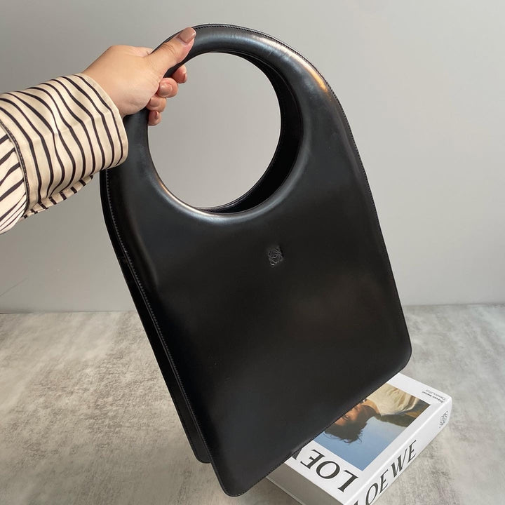 LOEWE Black Museum Handbag｜Rare Architectural Icon in Sleek Black Leather 🖤 Statement Elegance &  Everyday Function