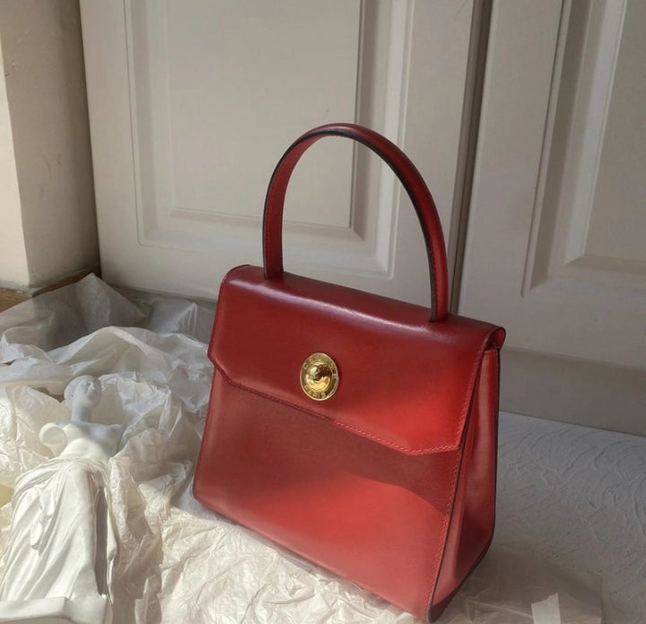 CELINE Mini Kelly Box Leather “Planet” Bag｜Charming Vintage Red 💫