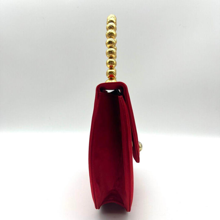 CELINE Red Satin Crystal-Embellished Spinning Planet Bag｜Collector’s Rare Treasure ❤️✨