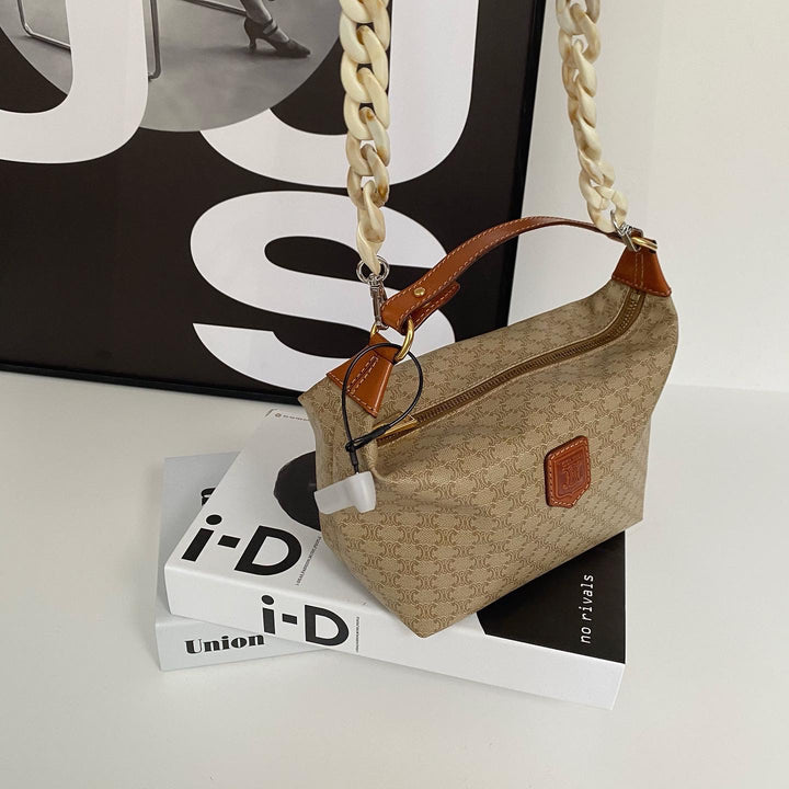CELINE Beige Monogram “Lunch Box” Bag｜Casual Chic with Tortoiseshell Accent 🥐✨