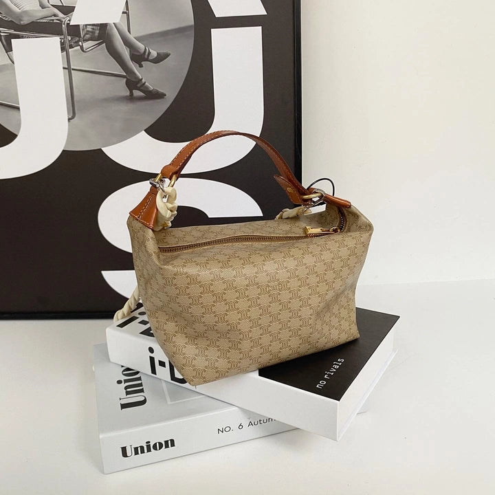 CELINE Beige Monogram “Lunch Box” Bag｜Casual Chic with Tortoiseshell Accent 🥐✨