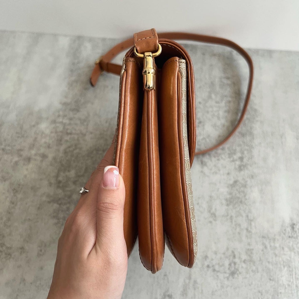 CELINE Monogram Crossbody Bag（Beige）｜Effortless Vintage Charm 🤎✨