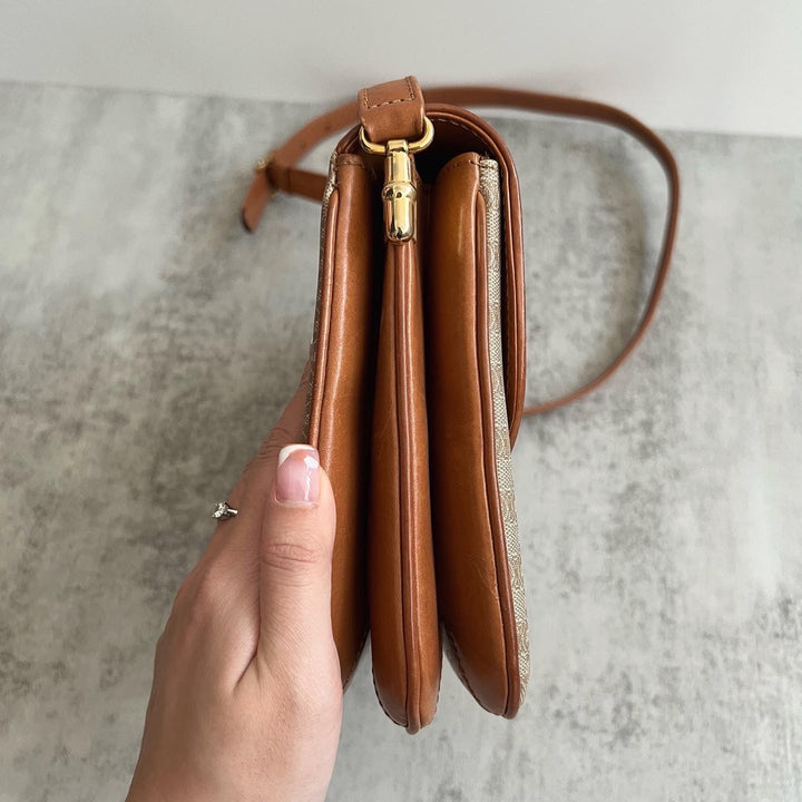 CELINE Monogram Crossbody Bag（Beige）｜Effortless Vintage Charm 🤎✨