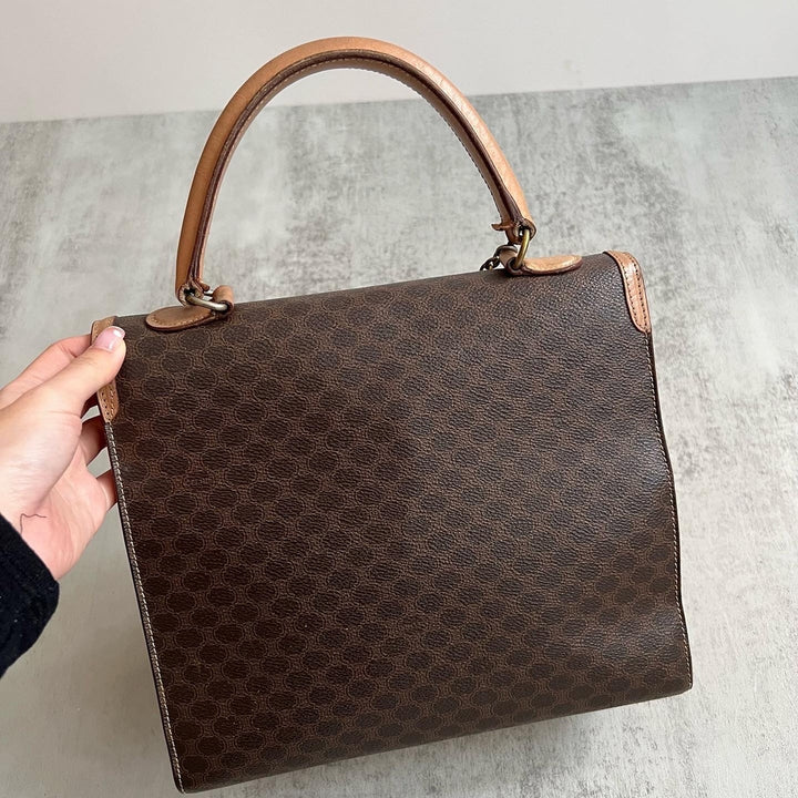 CELINE Watch Chain Kelly Bag（Brown Triomphe Canvas & Leather）｜Timeless Sophistication × Understated Luxury 🤎✨