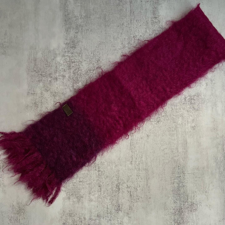 LOEWE Mohair Scarf in Purple & Chocolate｜Soft & Cozy Winter Essential 💜🤎 Luxuriously Warm