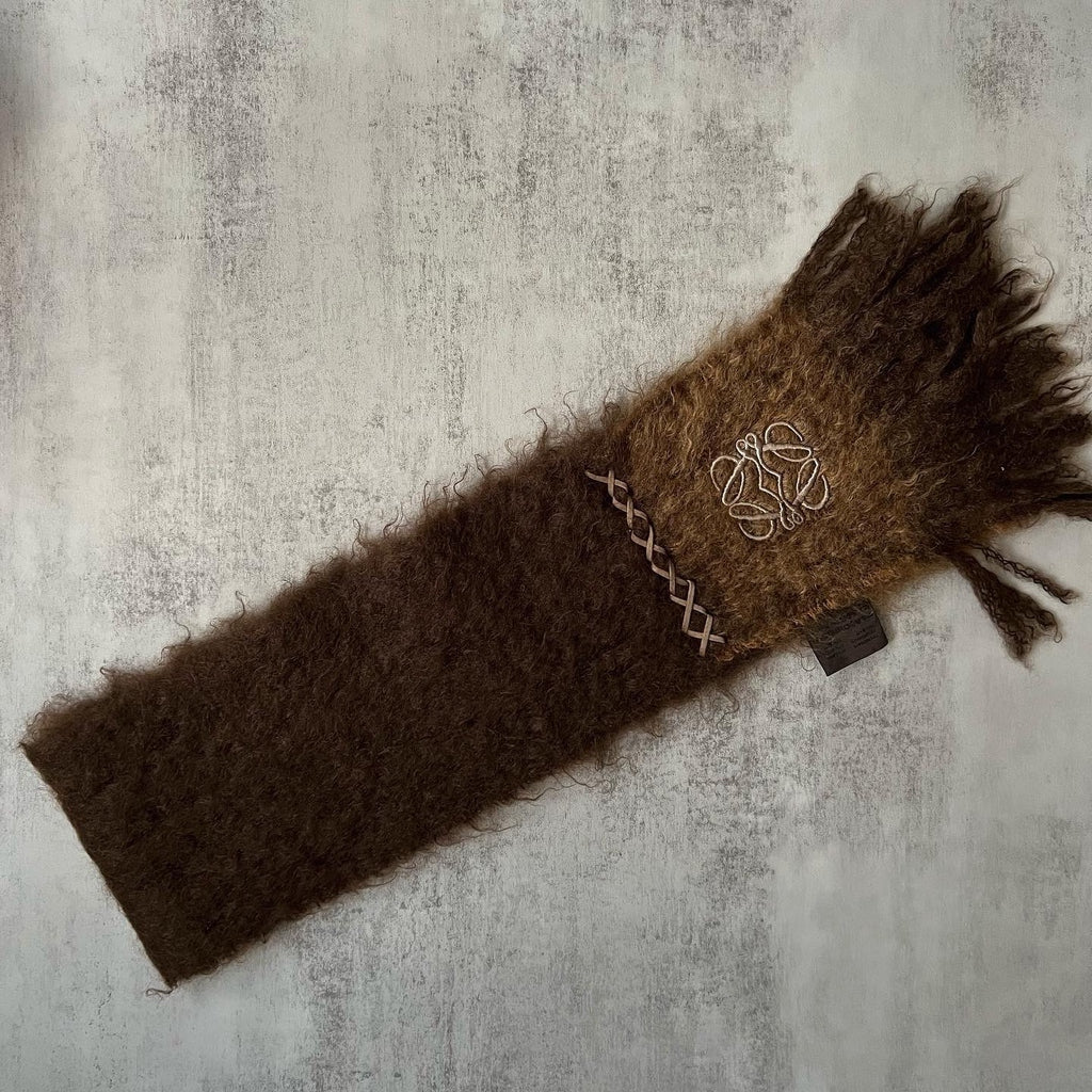 LOEWE Mohair Scarf in Purple & Chocolate｜Soft & Cozy Winter Essential 💜🤎 Luxuriously Warm