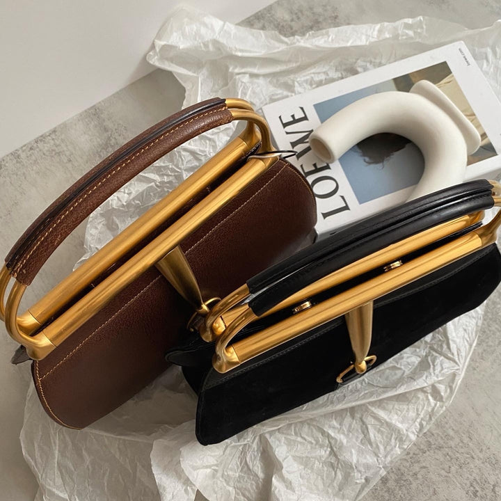 GUCCI Museum Horsebit Handbag in Chocolate Brown｜Rare Museum Edition × Timeless Equestrian Chic 🍷
