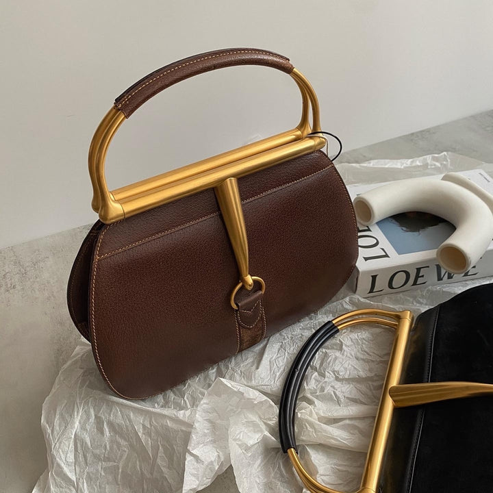 GUCCI Museum Horsebit Handbag in Chocolate Brown｜Rare Museum Edition × Timeless Equestrian Chic 🍷