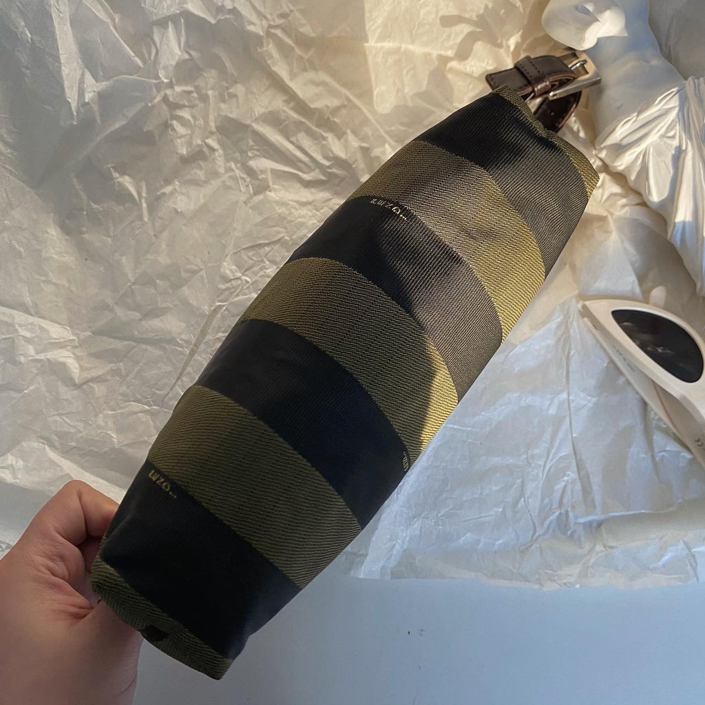 FENDI Crescent Nylon Underarm Bag (Army Green Stripes)｜Lightweight Versatility × Urban Casual 🌙
