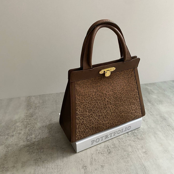 VALENTINO Leopard Print Brown Handbag｜Textured Fur Finish × Timeless Autumn Elegance 🐆🤎 Chic & Versatile