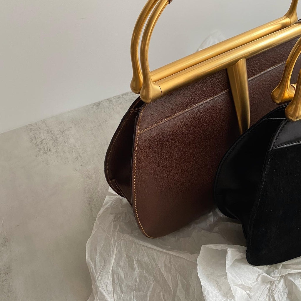 GUCCI Museum Horsebit Handbag in Chocolate Brown｜Rare Museum Edition × Timeless Equestrian Chic 🍷