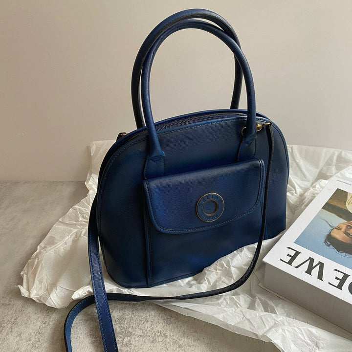 CELINE Small Top Handle & Crossbody Bag（Deep Blue）｜Refined Practicality × Understated Uniqueness 💙✨