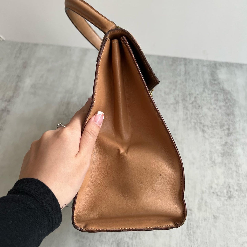 CELINE Watch Chain Kelly Bag（Brown Triomphe Canvas & Leather）｜Timeless Sophistication × Understated Luxury 🤎✨