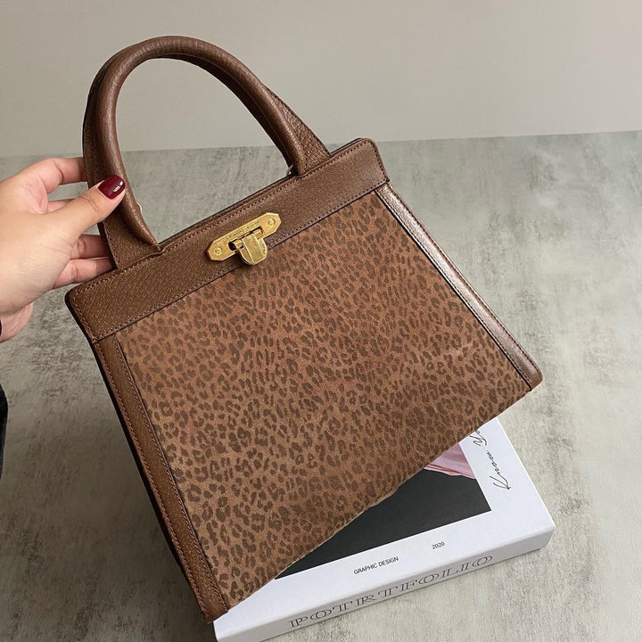 VALENTINO Leopard Print Brown Handbag｜Textured Fur Finish × Timeless Autumn Elegance 🐆🤎 Chic & Versatile
