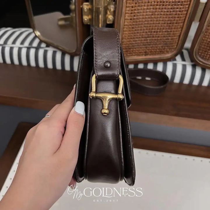 CELINE Monogram Carriage Buckle Shoulder Bag with Wallet｜Vintage Sophistication × Matching Set Charm 🤎✨