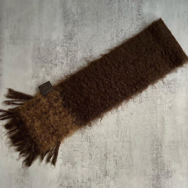LOEWE Mohair Scarf in Purple & Chocolate｜Soft & Cozy Winter Essential 💜🤎 Luxuriously Warm