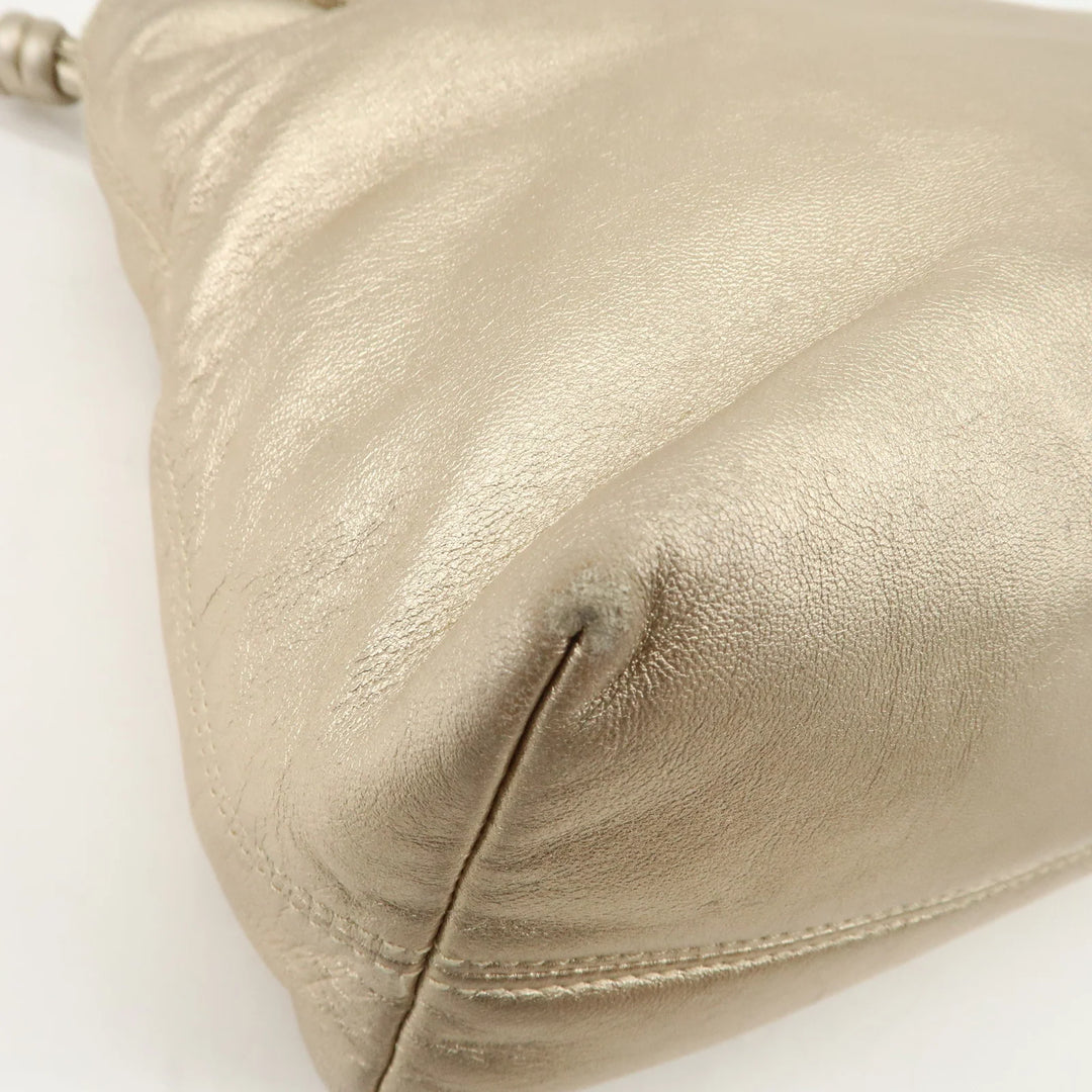 LOEWE Anagram Nappa Leather Hand Bag Shoulder Bag Champagne Gold