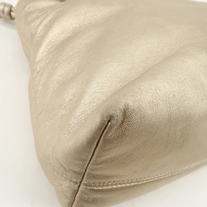 LOEWE Anagram Nappa Leather Hand Bag Shoulder Bag Champagne Gold