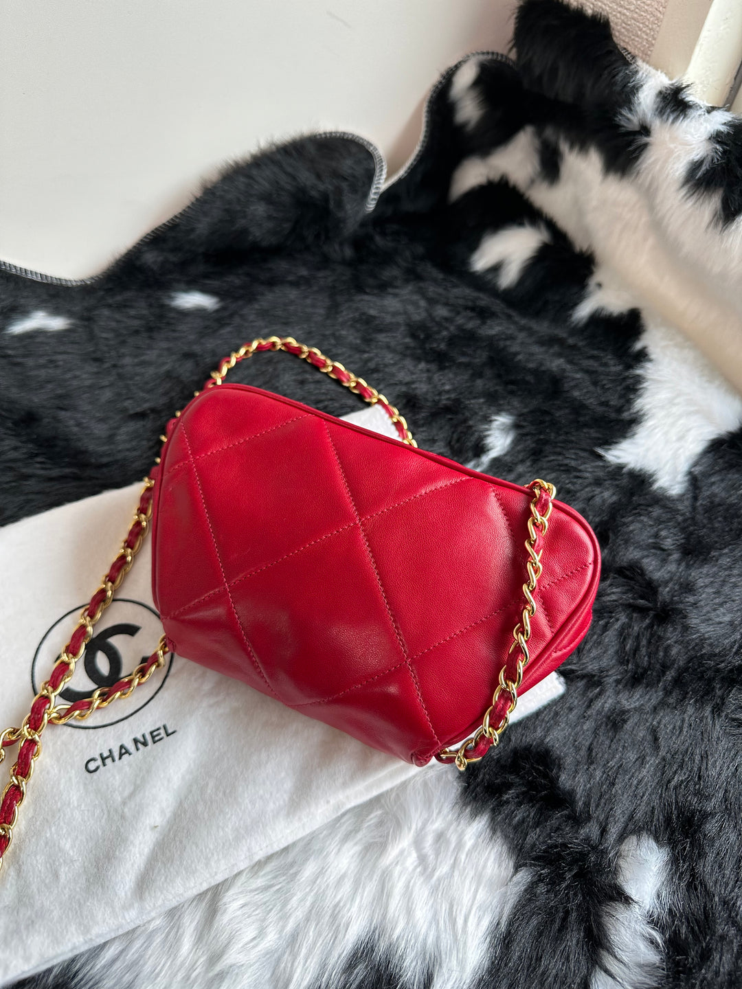 Chanel Vintage Quilted Leather Chain Bag ❤️｜Mini Boston Shape・CC Embossed Logo・Classic Chain Strap