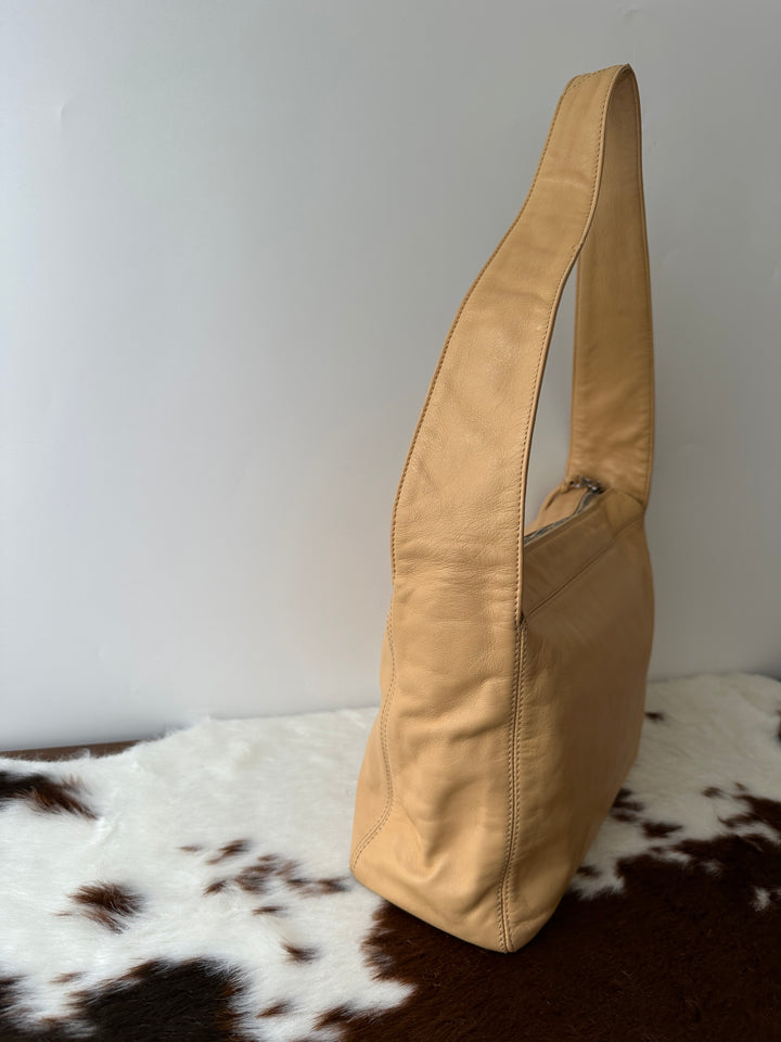 CHANEL Calfskin Hobo Bag – Milk Tea Beige