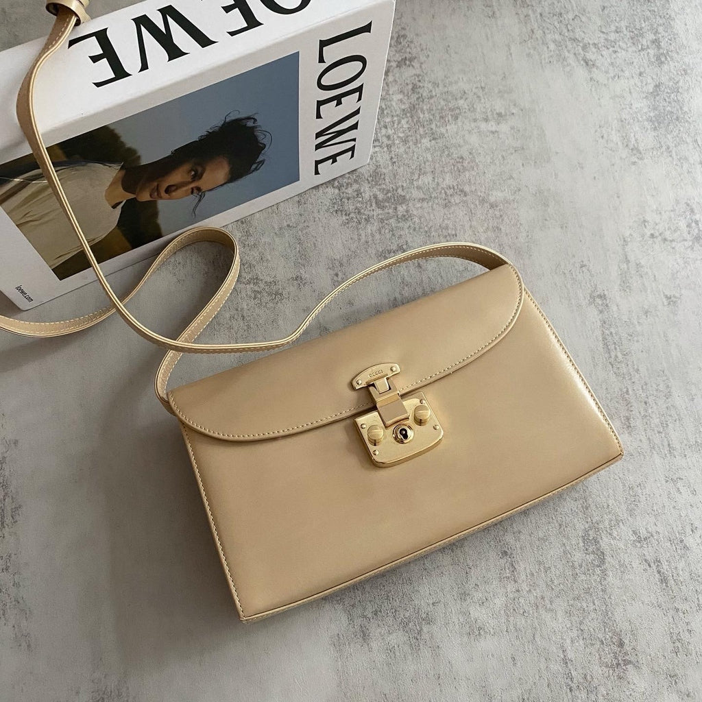 GUCCI Kelly Lock Crossbody｜Rare Milk Tea Beige × Timeless Versatility 🤎🤍