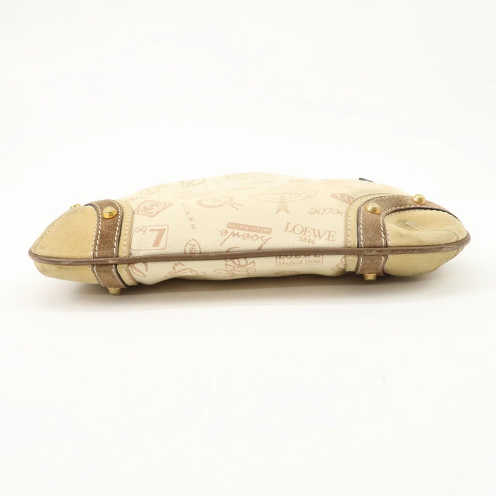 LOEWE Anagram Canvas Suede Leather Shoulder Bag 160th Anniverssary