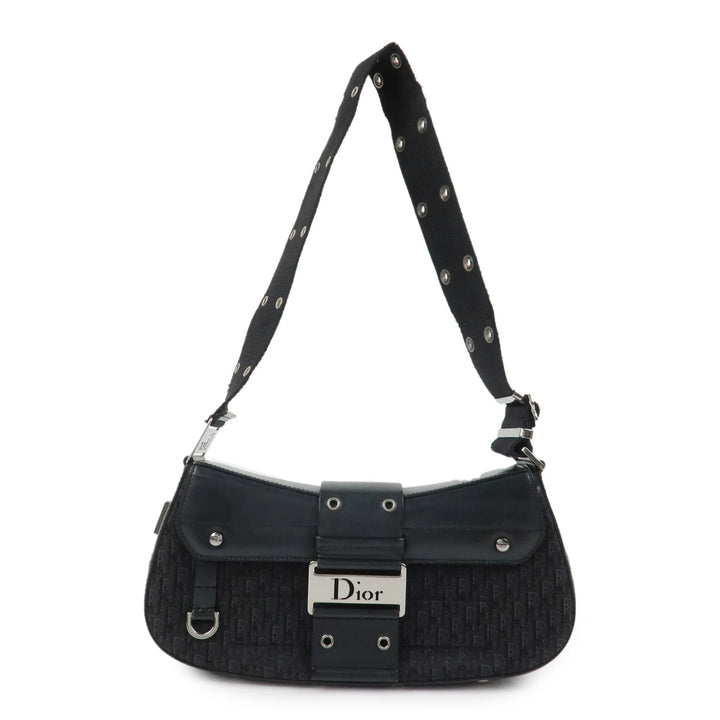 Christian Dior Trotter Street Chic Canvas Leather Shoulder Bag