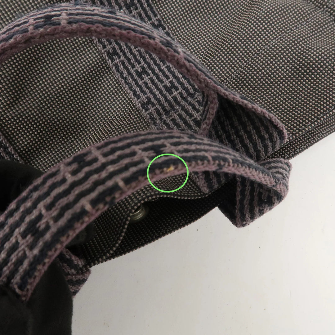 Hermes Herline PM Nylon Canvas Tote Bag Hand Bag Black