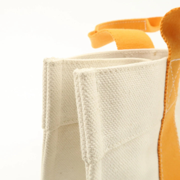 Hermes Bora Bora PM Canvas Tote Bag Hand Bag Ivory Orange Used