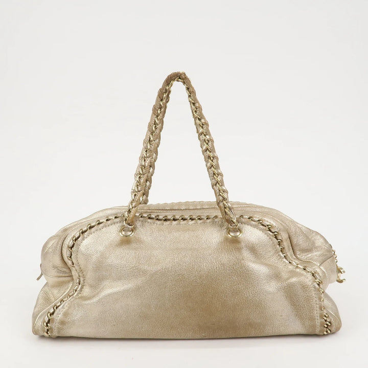 LOEWE Anagram Logo Leather Shoulder Bag Hand Bag Brown