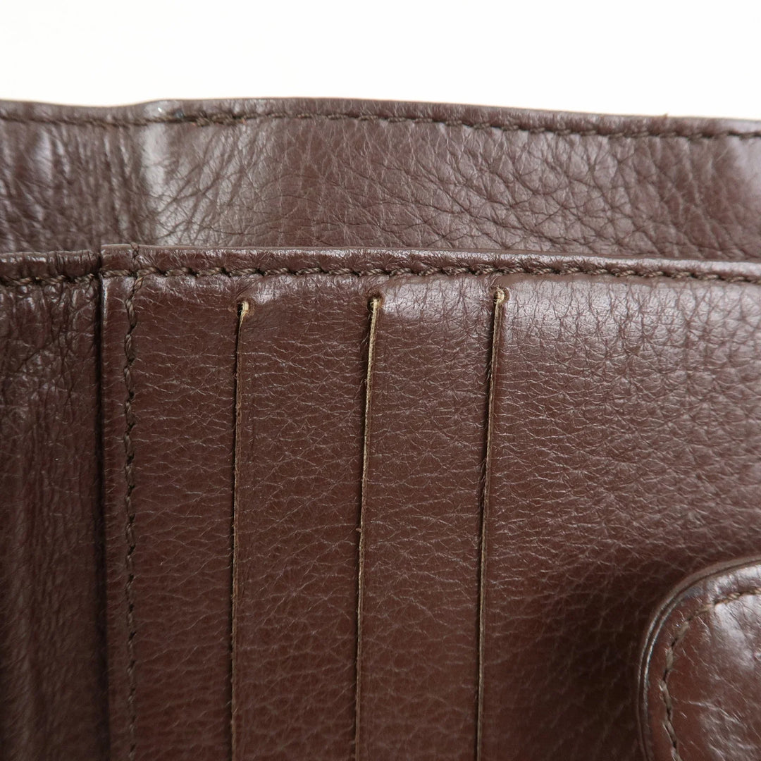 CHANEL COCO Mark Wild Stitch Caviarskin Compact Tri-fold Wallet