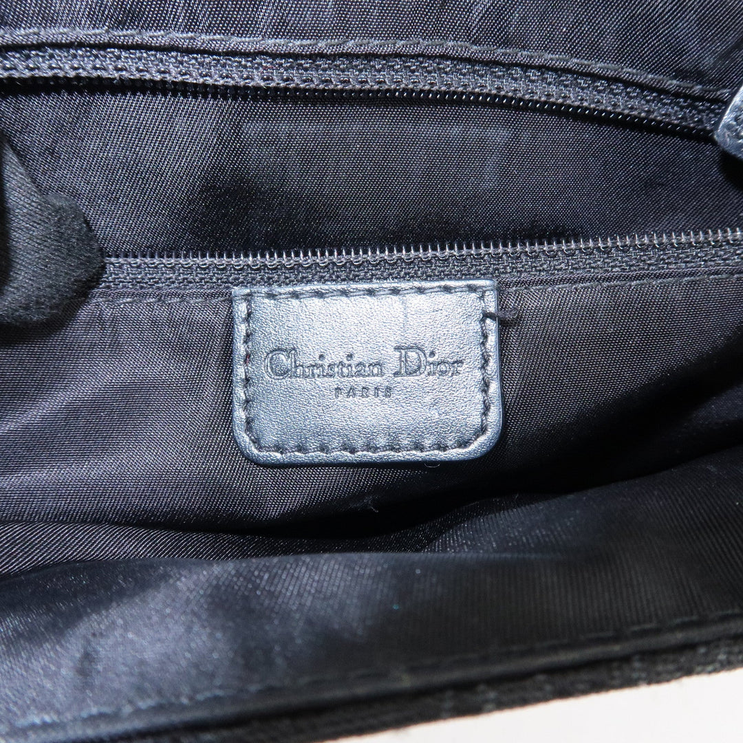 Christian Dior Trotter Street Chic Canvas Leather Shoulder Bag