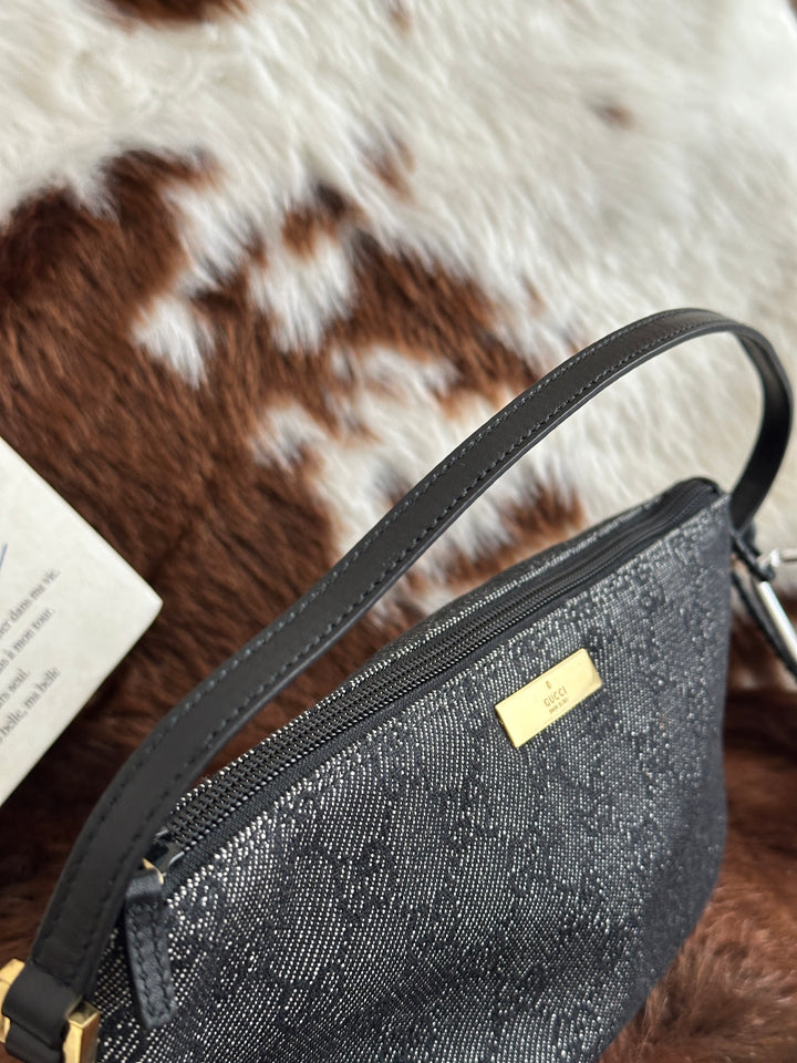 Gucci Denim GG Mini Baguette 🤎✨｜Classic Compact・Crossbody Ready