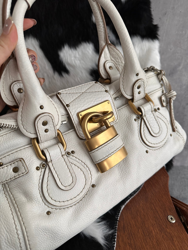 Chloe Padlock Snow White Hobo 🤍✨