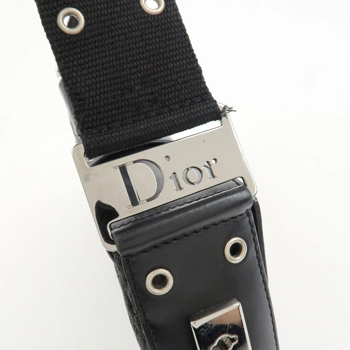Christian Dior Trotter Street Chic Canvas Leather Shoulder Bag