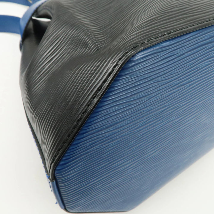 Louis Vuitton Epi Leather Sac de Paul Shoulder Bag Noir Tredo Blue