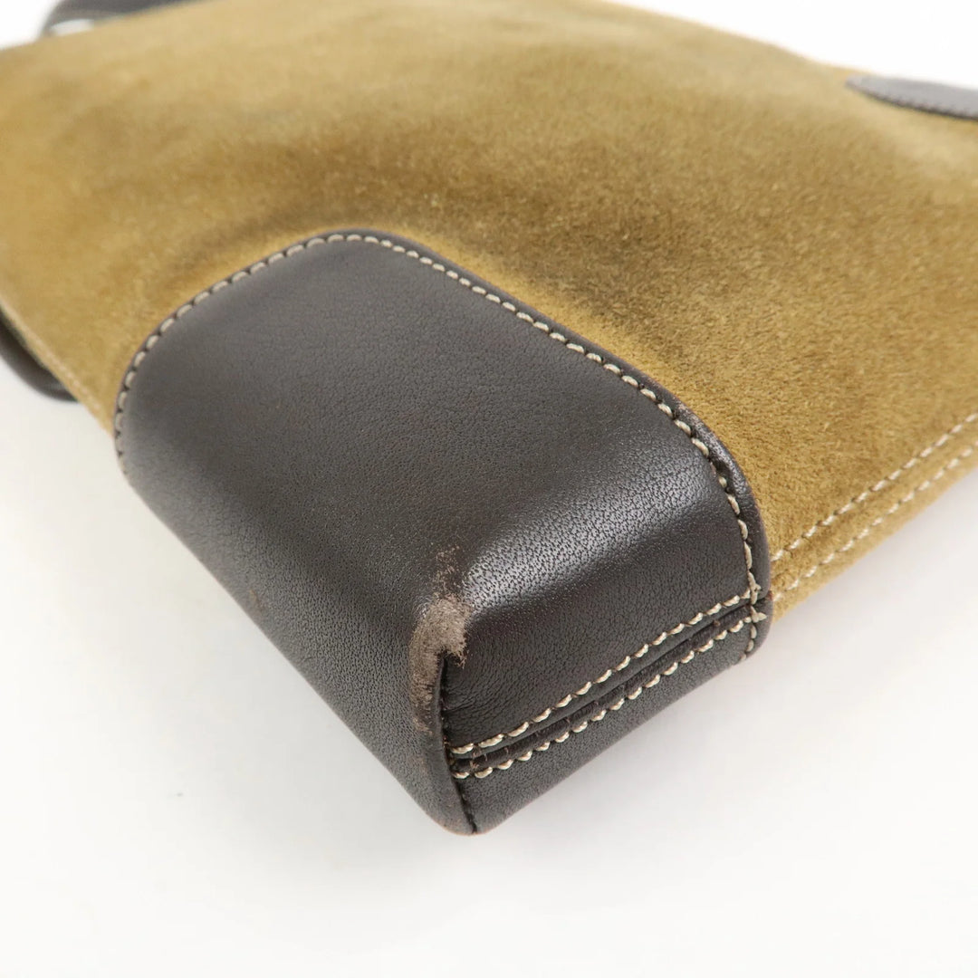 LOEWE Anagram Suede Leather Shoulder Bag Crossbody Bag Brown