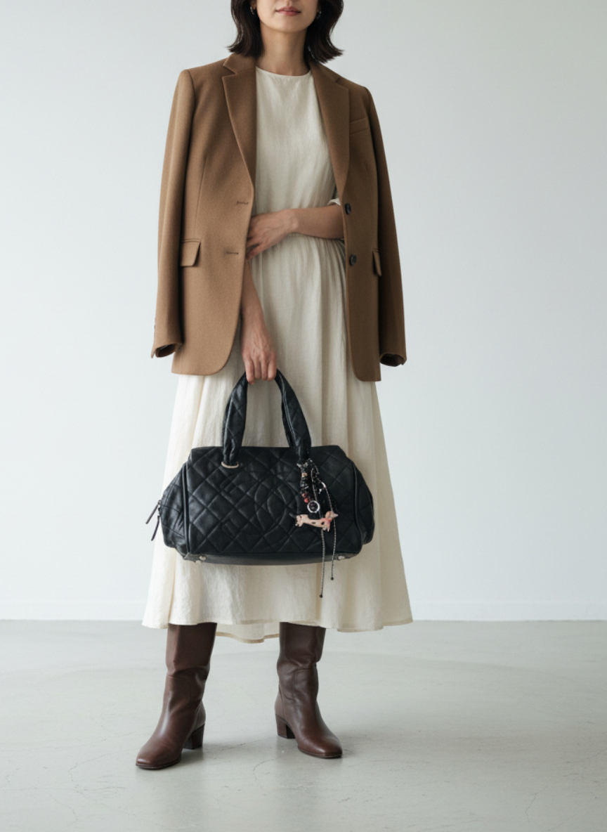 Chanel Large CC Caviar Bowling Bag 🖤｜Oversized CC Motif × Timeless Black × Spacious Everyday Carry