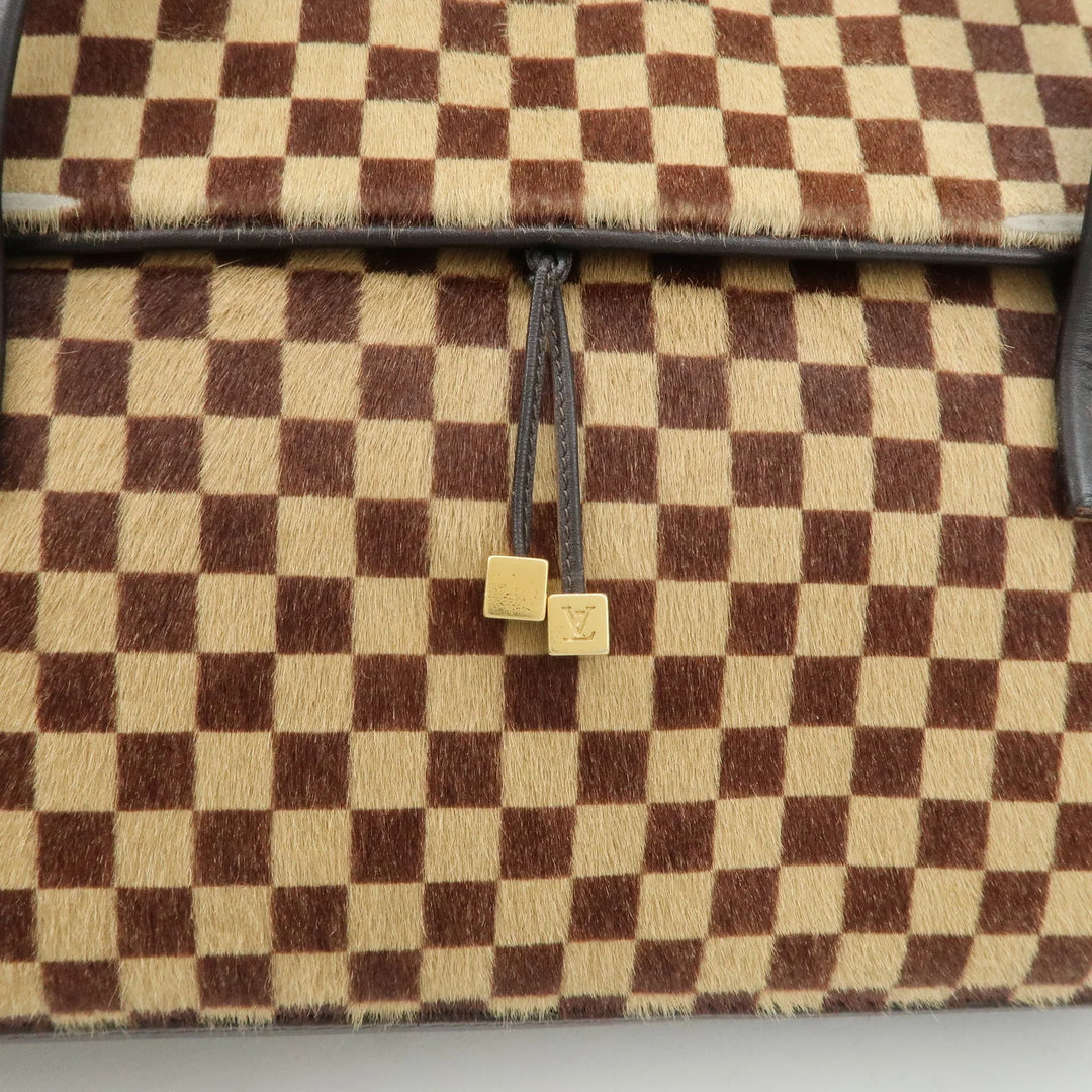 Louis Vuitton Damier Sauvage Lion Hand Bag Beige Brown M92131 Used