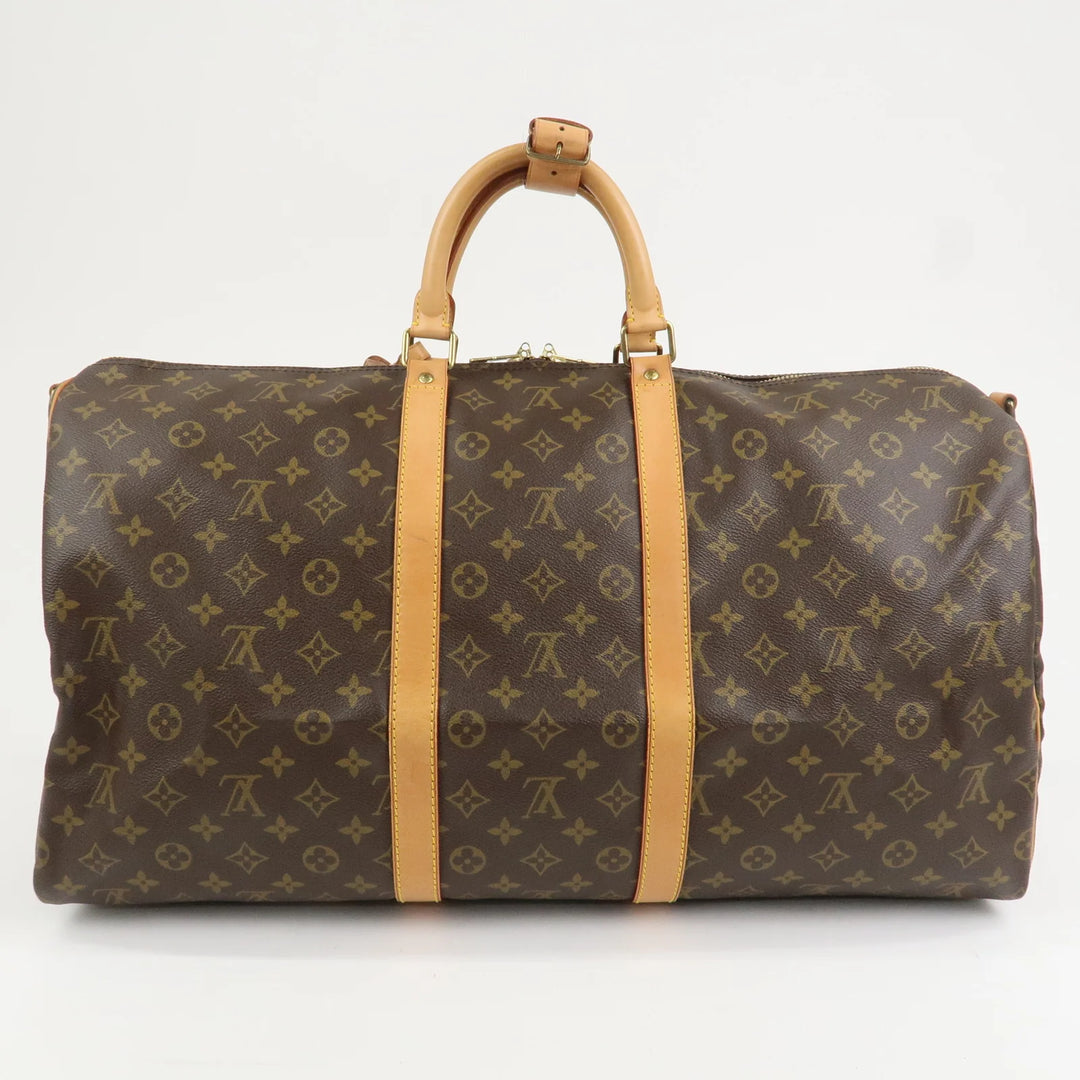 Louis Vuitton Monogram Keep All Bandouliere 55 Boston Bag M41414