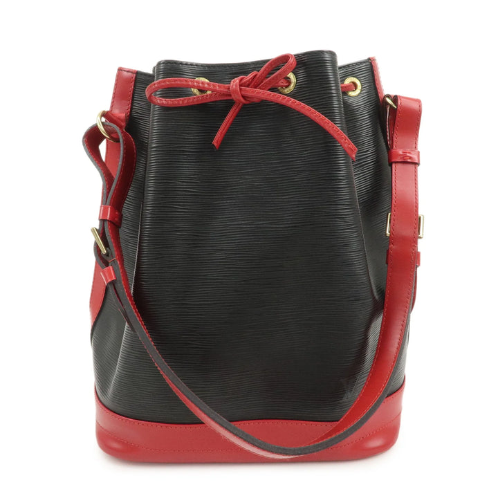 Louis Vuitton Epi Noe Shoulder Bag Noir Castilian Red M44017