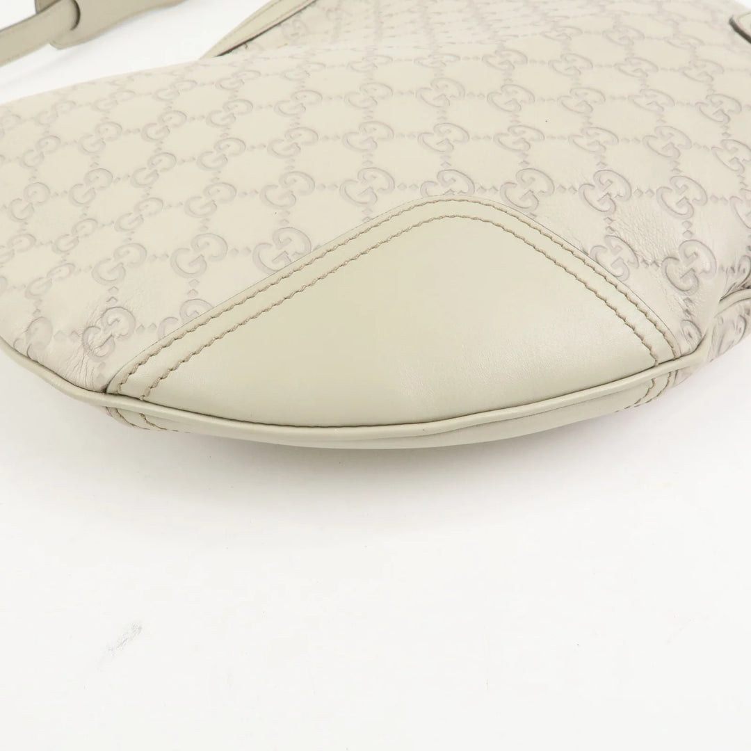GUCCI Sherry Guccissima Leather Shoulder Bag Ivory 293596