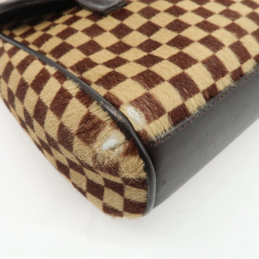 Louis Vuitton Damier Sauvage Lion Hand Bag Beige Brown M92131 Used