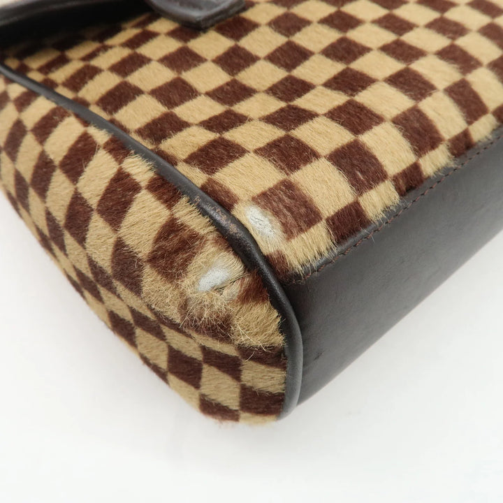 Louis Vuitton Damier Sauvage Lion Hand Bag Beige Brown M92131 Used
