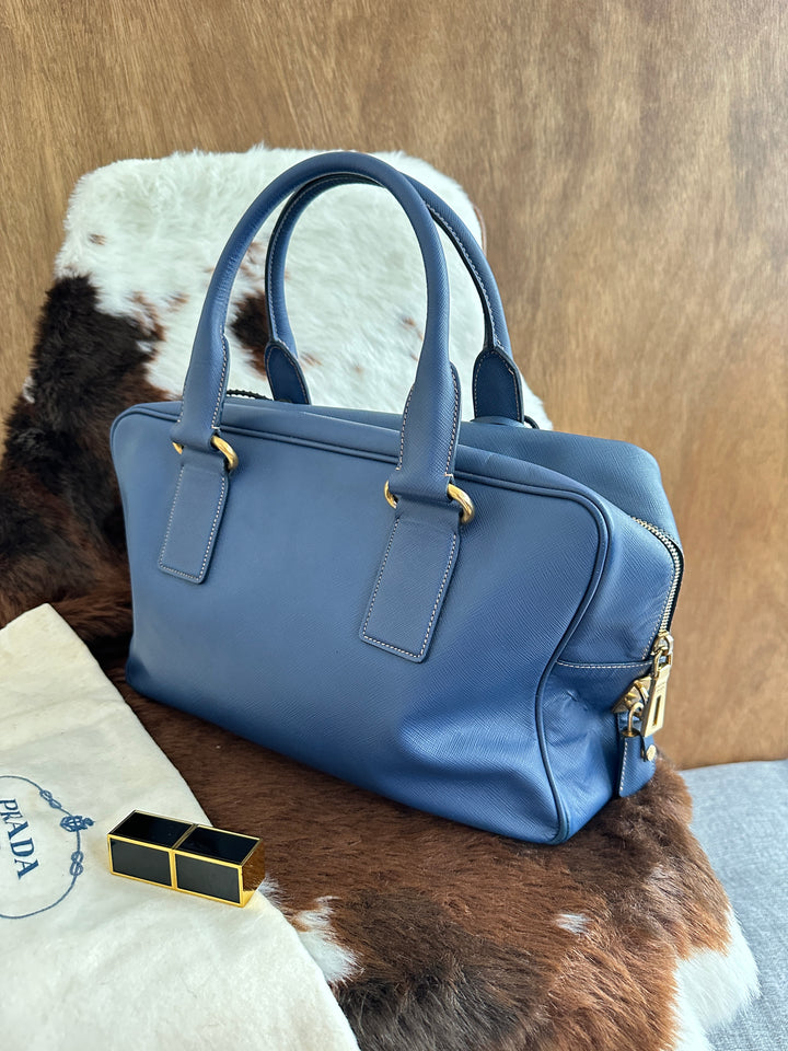 Prada Saffiano Tote 💙✨｜With Original Strap・Classic & Practical
