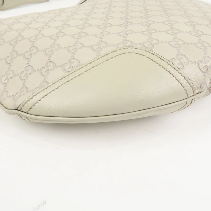 GUCCI Sherry Guccissima Leather Shoulder Bag Ivory 293596