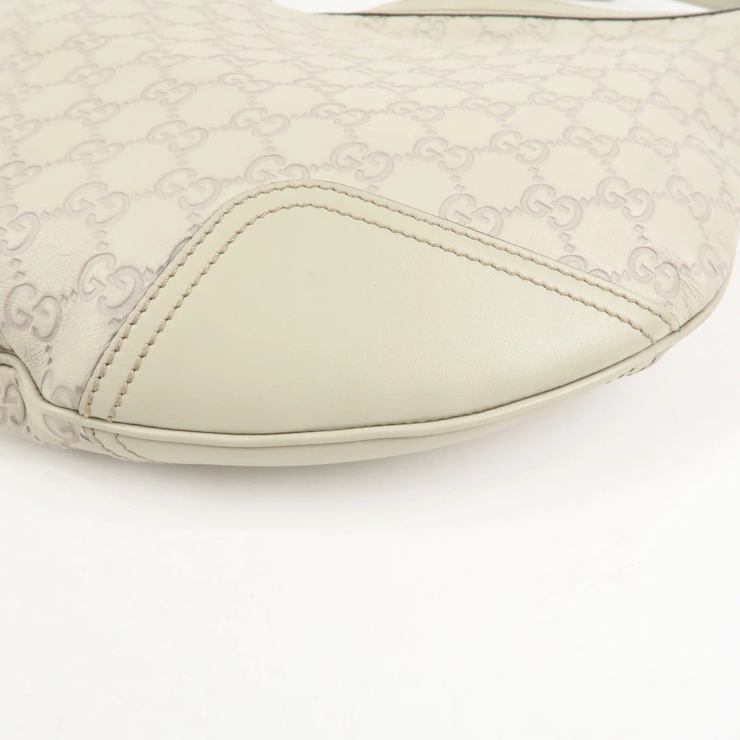 GUCCI Sherry Guccissima Leather Shoulder Bag Ivory 293596