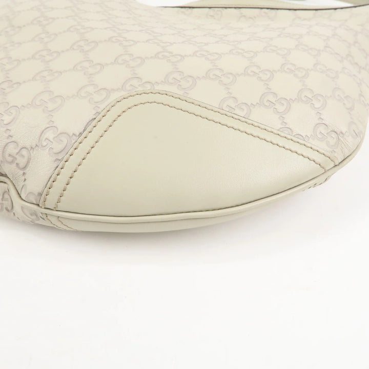 GUCCI Sherry Guccissima Leather Shoulder Bag Ivory 293596