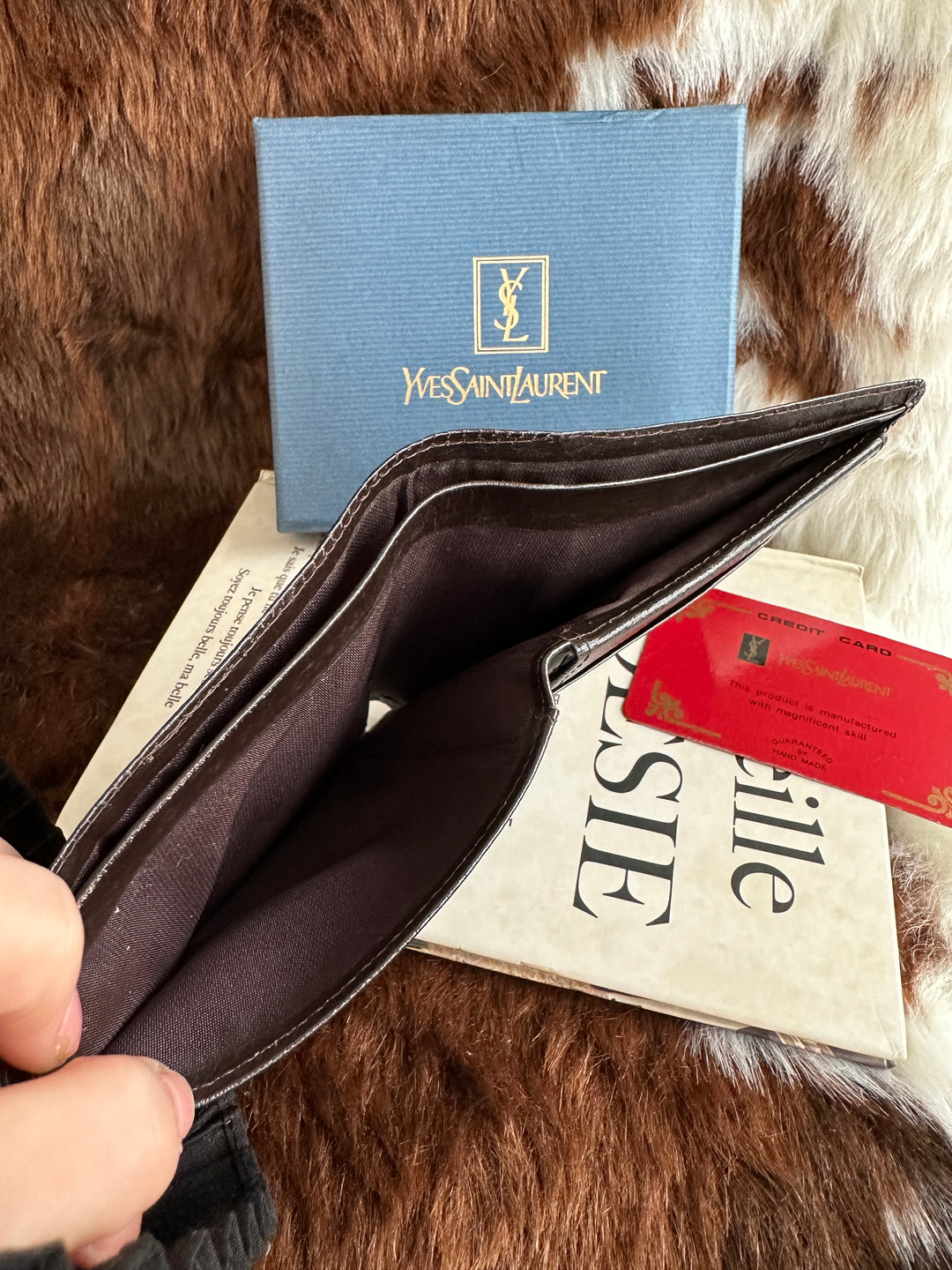 Yves Saint Laurent Vintage Bifold Wallet 🤎｜Full Set Complete × Dark Chocolate Leather × Unisex Everyday Classic