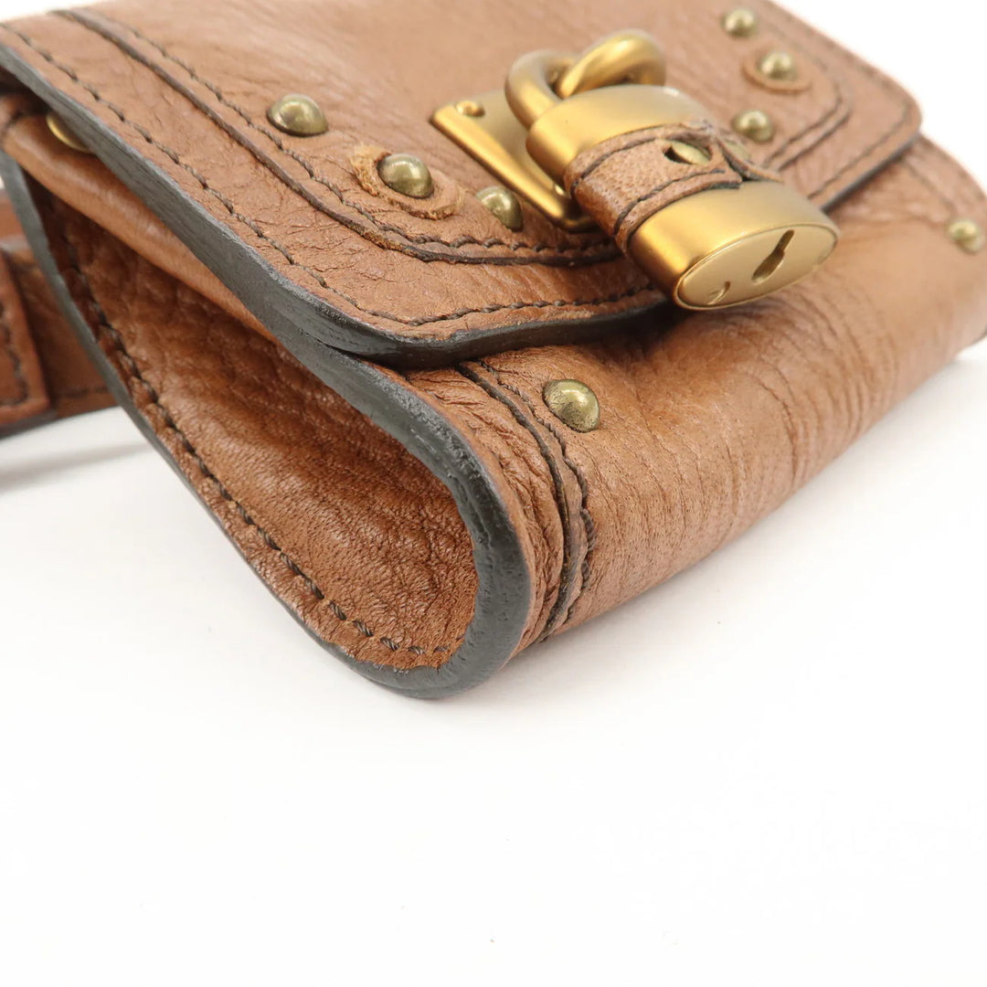 Chloe Paddington Belt Waist Bag Brown Gold